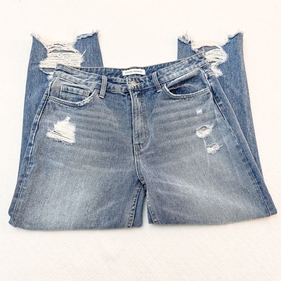 Flying Monkey Distressed Ripped Knee and Hem Denim Jeans Size 29 - Picture 4 of 8